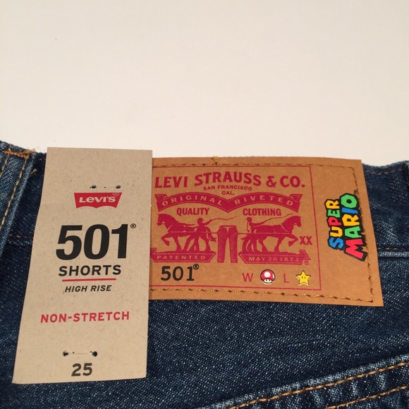 Levi’s 501 Super Mario Bros high rise cutoff short size 25 - Picture 11 of 15